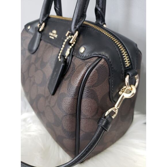 RARE Coach F32203 Mini Bennett Satchel Handbag In Signature Canvas Classic - Picture 2 of 9